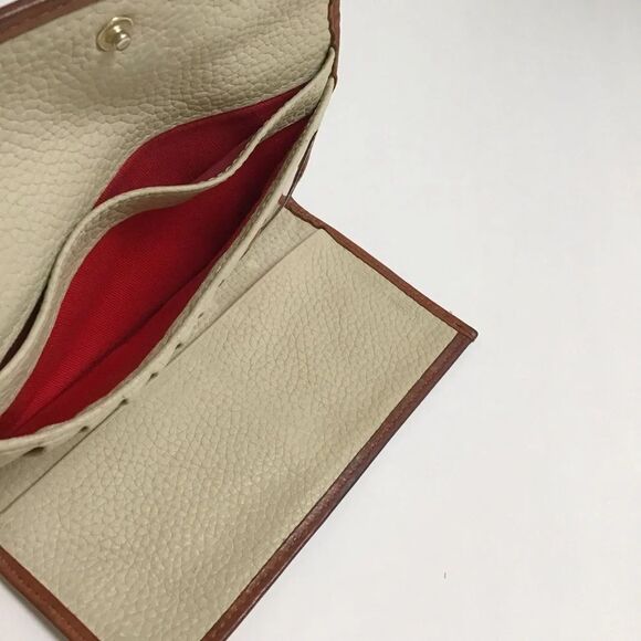 Dooney & Bourke Pebble Grain Leather Continental Clutch Wallet Oyster Color - Picture 8 of 15